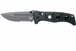 Benchmade 275SGY-1 Sibert Adamas Black G10, Tungsten Grey Serrated Navaja, Shane Sibert Design