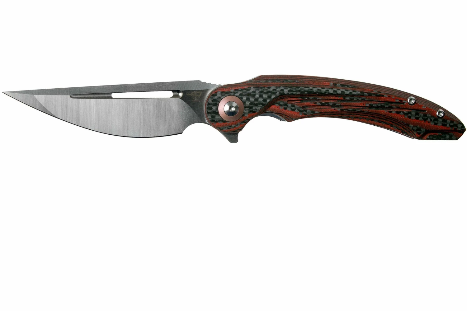 Bestech Irida BG25E Red Carbon Fibre & G10 Navaja, Kombou Design 1 Bestech Irida BG25E Red Carbon Fibre & G10 Navaja, Kombou Design