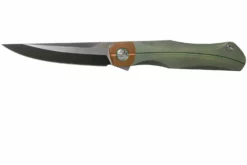 Bestech Thyra BT2106E Green Stonewashed Titanium, Copper Bolster, Two Tone Black Navaja, Diseño Kombou