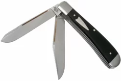 Case HT Trapper, Black Canvas Laminate, 154CM, Smooth, 10776, TB1022021 Navaja, Diseño Tony Bose