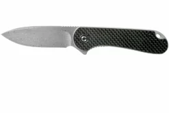 Civivi Elementum C907DS Damascus, Carbon Fibre & Black G10 Navaja