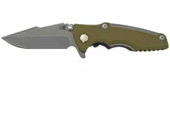 Rick Hinderer Eklipse 3.0" 20CV Working Finish Harpoon Spanto OD Green, Navaja