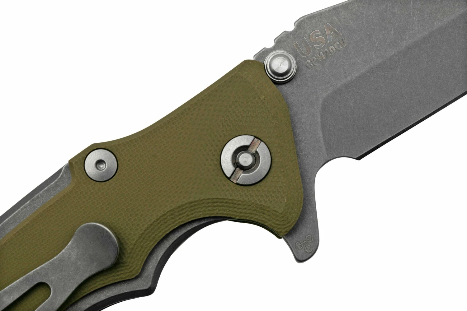 Rick Hinderer Eklipse 3.0" 20CV Working Finish Harpoon Spanto OD Green, Navaja 5 Rick Hinderer Eklipse 3.0" 20CV Working Finish Harpoon Spanto OD Green, Navaja - Imagen 5