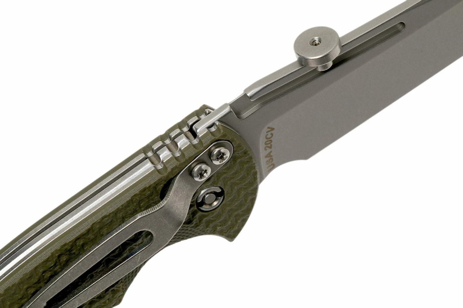 Rick Hinderer XM Slippy 3 Sheepfoot 20CV OD Green G10 Navaja Slipjoint" 6 Rick Hinderer XM Slippy 3 Sheepfoot 20CV OD Green G10 Navaja Slipjoint" - Imagen 6