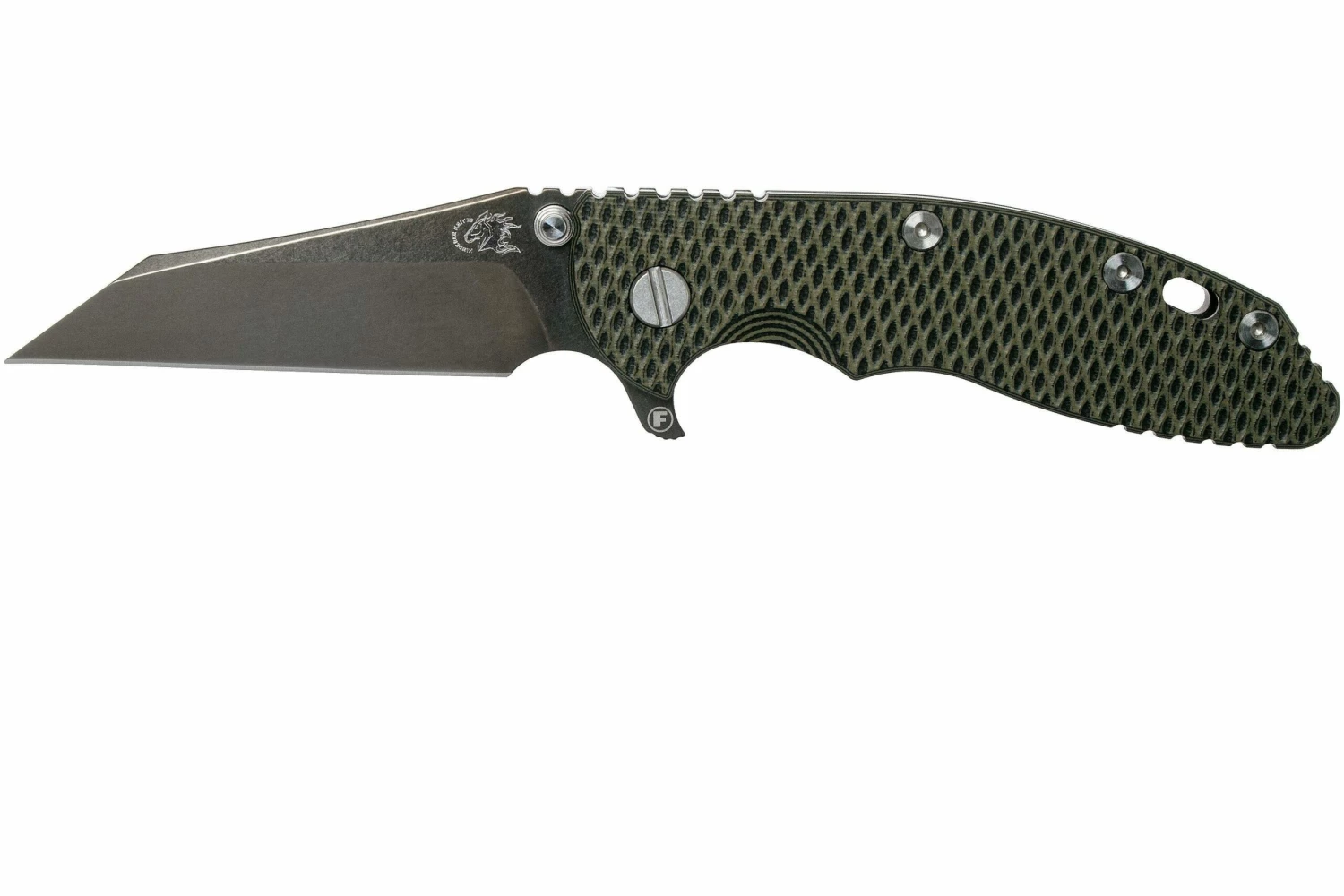 Rick Hinderer XM-18 3.5 Wharncliffe Fatty 20CV, Black/OD-green G10 Navaja" 1 Rick Hinderer XM-18 3.5 Wharncliffe Fatty 20CV, Black/OD-green G10 Navaja"