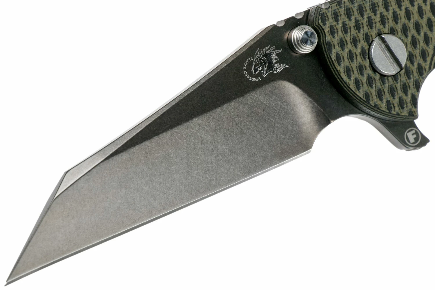 Rick Hinderer XM-18 3.5 Wharncliffe Fatty 20CV, Black/OD-green G10 Navaja" 3 Rick Hinderer XM-18 3.5 Wharncliffe Fatty 20CV, Black/OD-green G10 Navaja" - Imagen 3