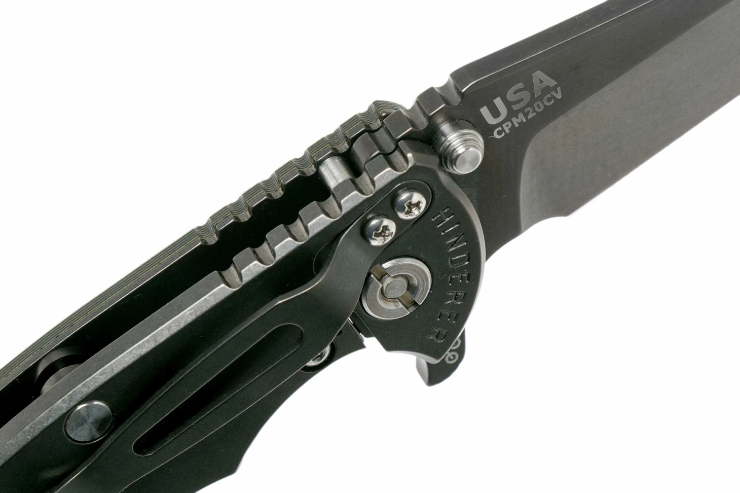 Rick Hinderer XM-18 3.5 Wharncliffe Fatty 20CV, Black/OD-green G10 Navaja" 6 Rick Hinderer XM-18 3.5 Wharncliffe Fatty 20CV, Black/OD-green G10 Navaja" - Imagen 6