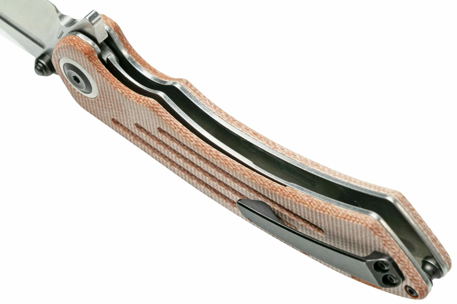 Kansept Pretatout T1032T1 Stonewashed Tanto 154CM, Brown Micarta Navaja, Diseño Kmaxrom 5 Kansept Pretatout T1032T1 Stonewashed Tanto 154CM, Brown Micarta Navaja, Diseño Kmaxrom - Imagen 5