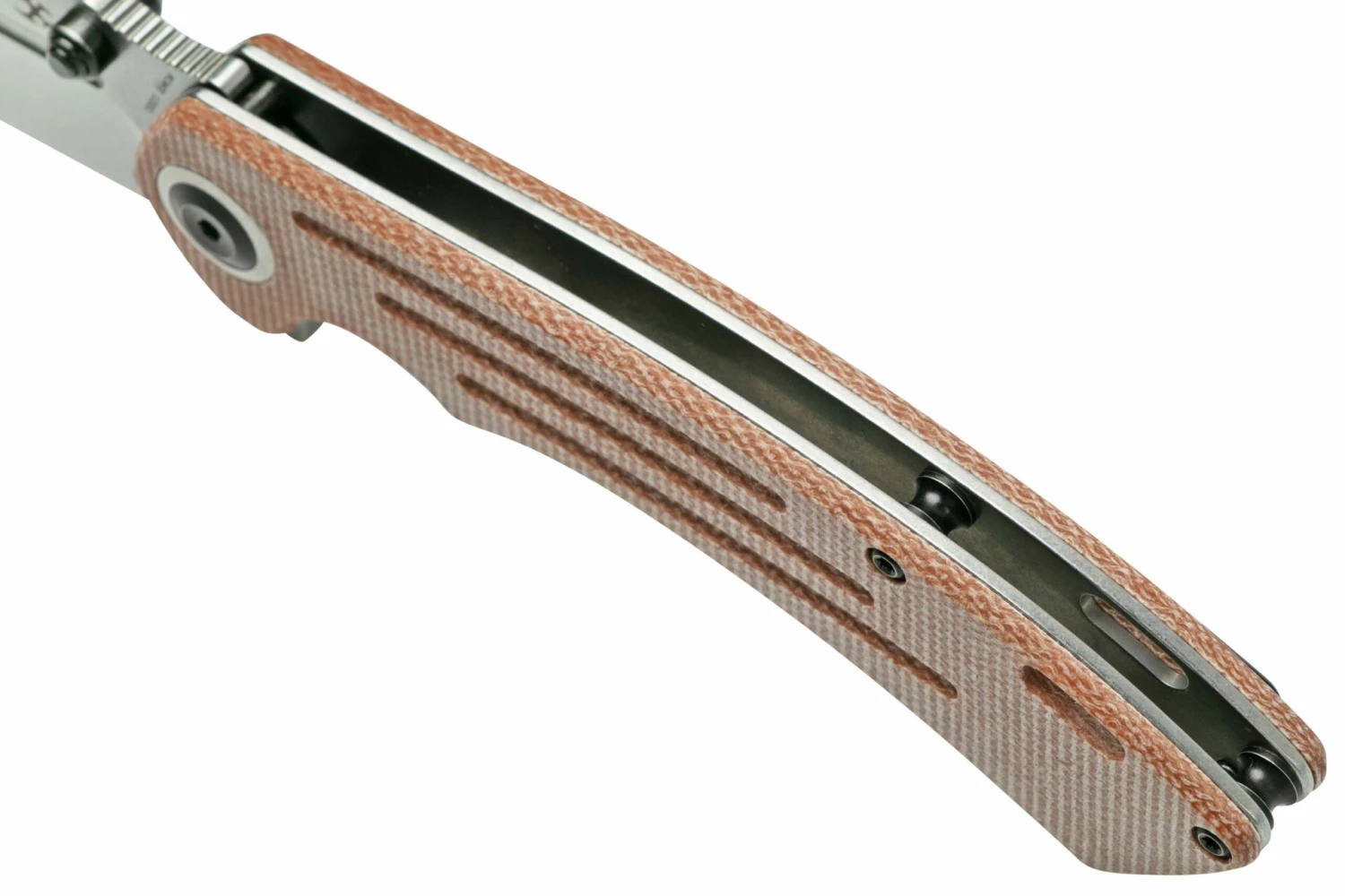 Kansept Pretatout T1032T1 Stonewashed Tanto 154CM, Brown Micarta Navaja, Diseño Kmaxrom 7 Kansept Pretatout T1032T1 Stonewashed Tanto 154CM, Brown Micarta Navaja, Diseño Kmaxrom - Imagen 7