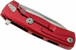 LionSteel ROK Satin Red Aluminio ROK A RS Navaja -ES Cuchillos Ventas 2024 LI ROK A RS 04 lionsteel rok scaled