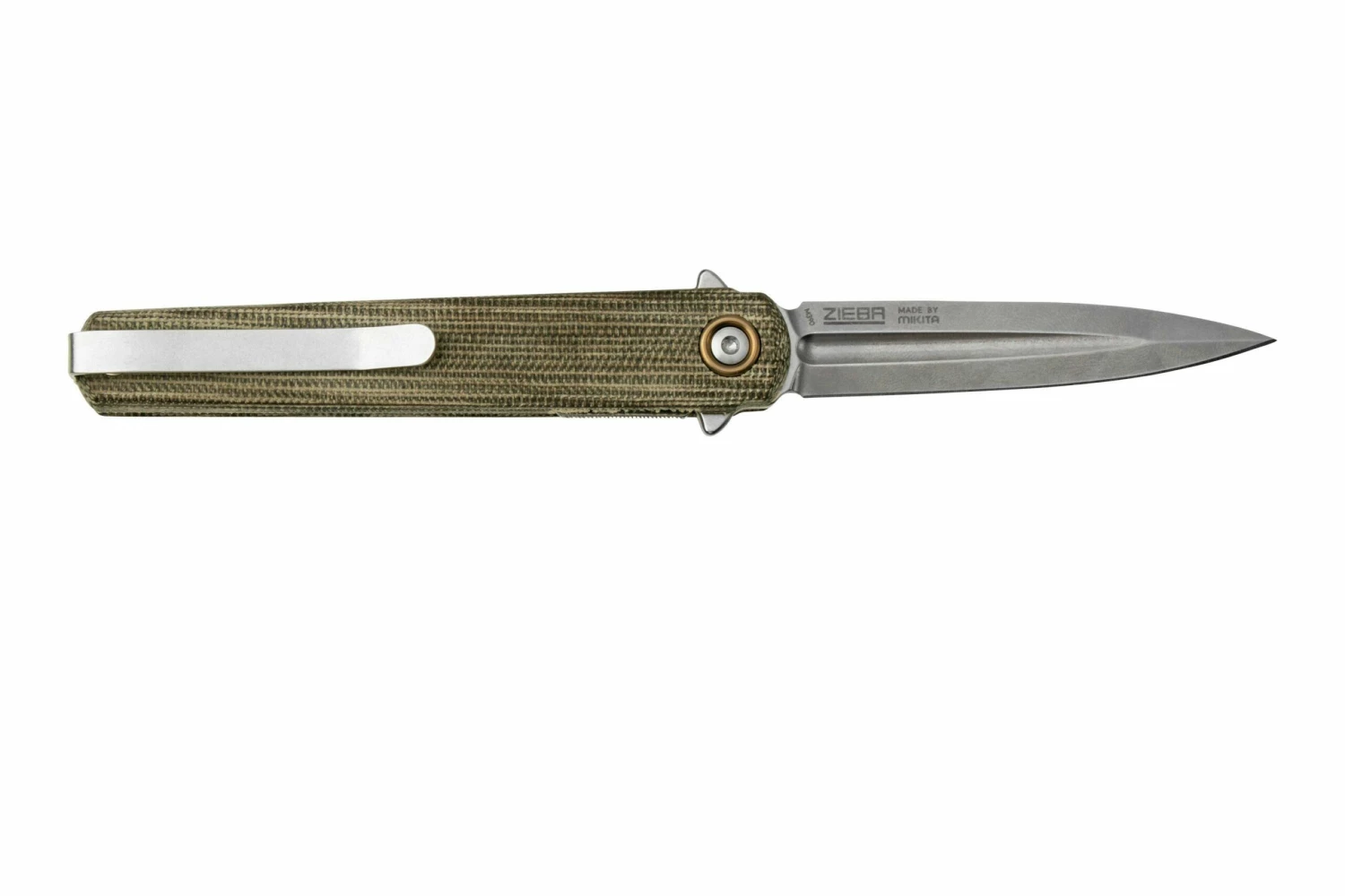 MKM Flame Light FL02L-GC Daga, Micarta Verde, Navaja 2 MKM Flame Light FL02L-GC Daga, Micarta Verde, Navaja - Imagen 2