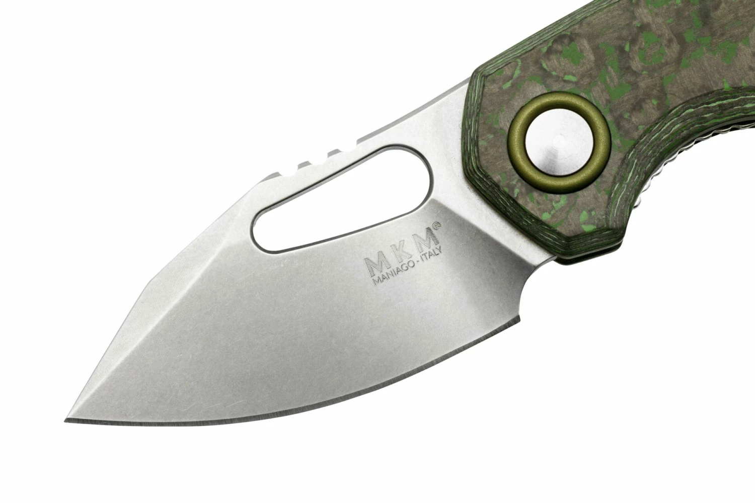 MKM Isonzo FX03-3CJ Clip Point Stonewashed, Jungle Wear Carbon Fibre Navaja, Diseño De Jesper Voxnaes 3 MKM Isonzo FX03-3CJ Clip Point Stonewashed, Jungle Wear Carbon Fibre Navaja, Diseño De Jesper Voxnaes - Imagen 3