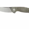 MKM Goccia GC-GC Green Canvas Micarta Navaja, Jens Anso Design