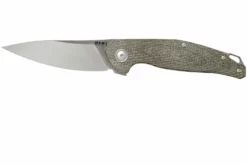 MKM Goccia GC-GC Green Canvas Micarta Navaja, Jens Anso Design