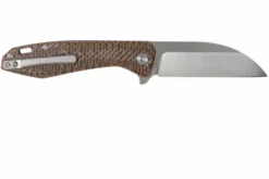 QSP Knife Pelican QS118-A2 Satin, Textured Brown Micarta Navaja -ES Cuchillos Ventas 2024 QS118 A2 02 qsp knife scaled