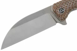 QSP Knife Pelican QS118-A2 Satin, Textured Brown Micarta Navaja -ES Cuchillos Ventas 2024 QS118 A2 03 qsp knife scaled