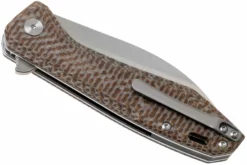 QSP Knife Pelican QS118-A2 Satin, Textured Brown Micarta Navaja -ES Cuchillos Ventas 2024 QS118 A2 04 qsp knife scaled