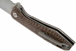 QSP Knife Pelican QS118-A2 Satin, Textured Brown Micarta Navaja -ES Cuchillos Ventas 2024 QS118 A2 05 qsp knife scaled