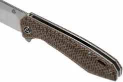 QSP Knife Pelican QS118-A2 Satin, Textured Brown Micarta Navaja -ES Cuchillos Ventas 2024 QS118 A2 07 qsp knife scaled