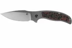 QSP Knife Legatus QS136-B Fibra De Carbono. Red G10 Cuchillo De Caballero, DBW Design