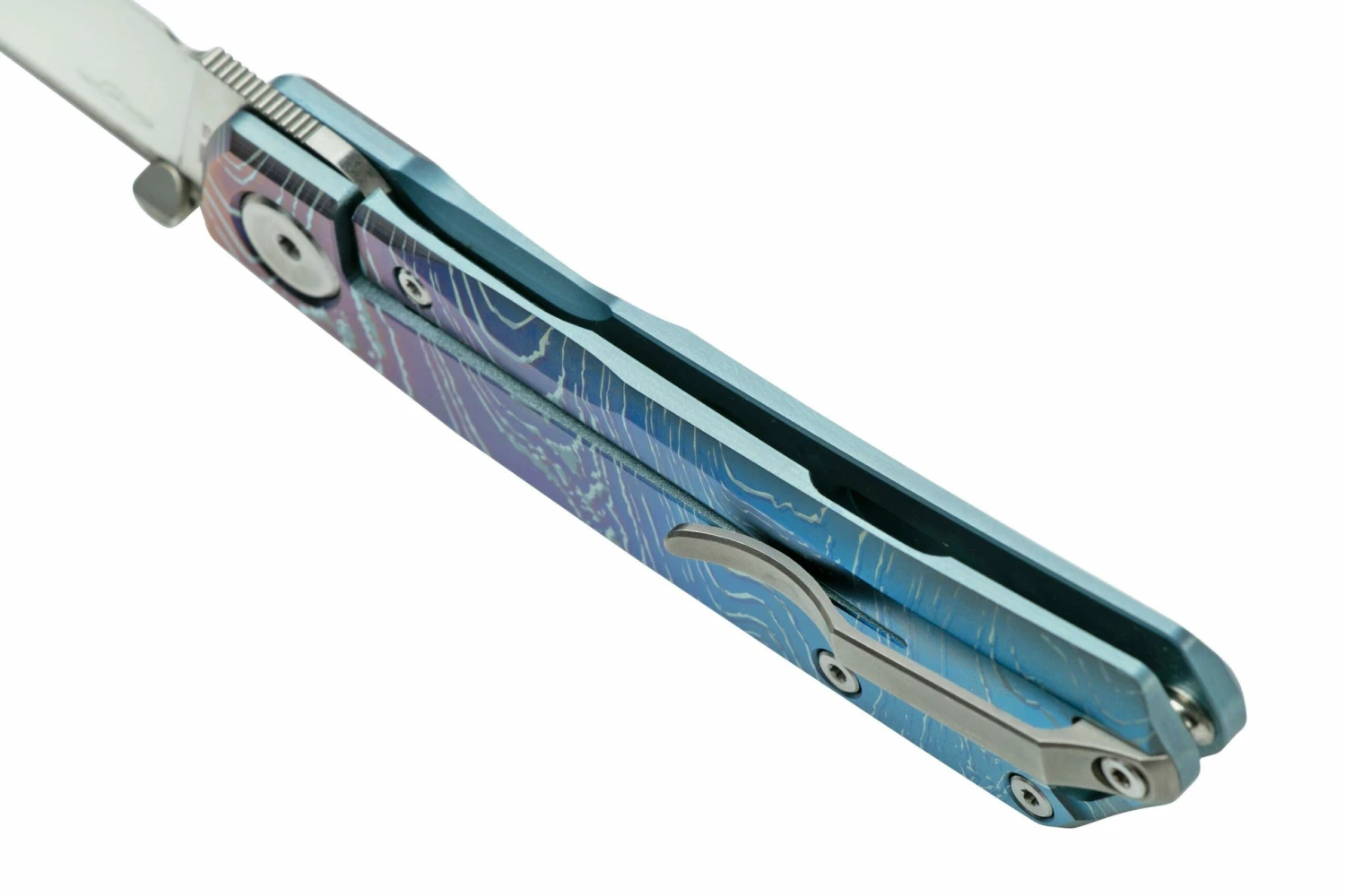 Real Steel Luna Boost Titanium Exclusive RL7071FD Navaja, Fine TI-Damascus Patrón 6 Real Steel Luna Boost Titanium Exclusive RL7071FD Navaja, Fine TI-Damascus Patrón - Imagen 6