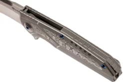 Reate K4 Grey, Damascus Inlay, M390 Satin Finish Navaja -ES Cuchillos Ventas 2024 RTK4 DAM SF 08 reate rtk4 dam sf 08