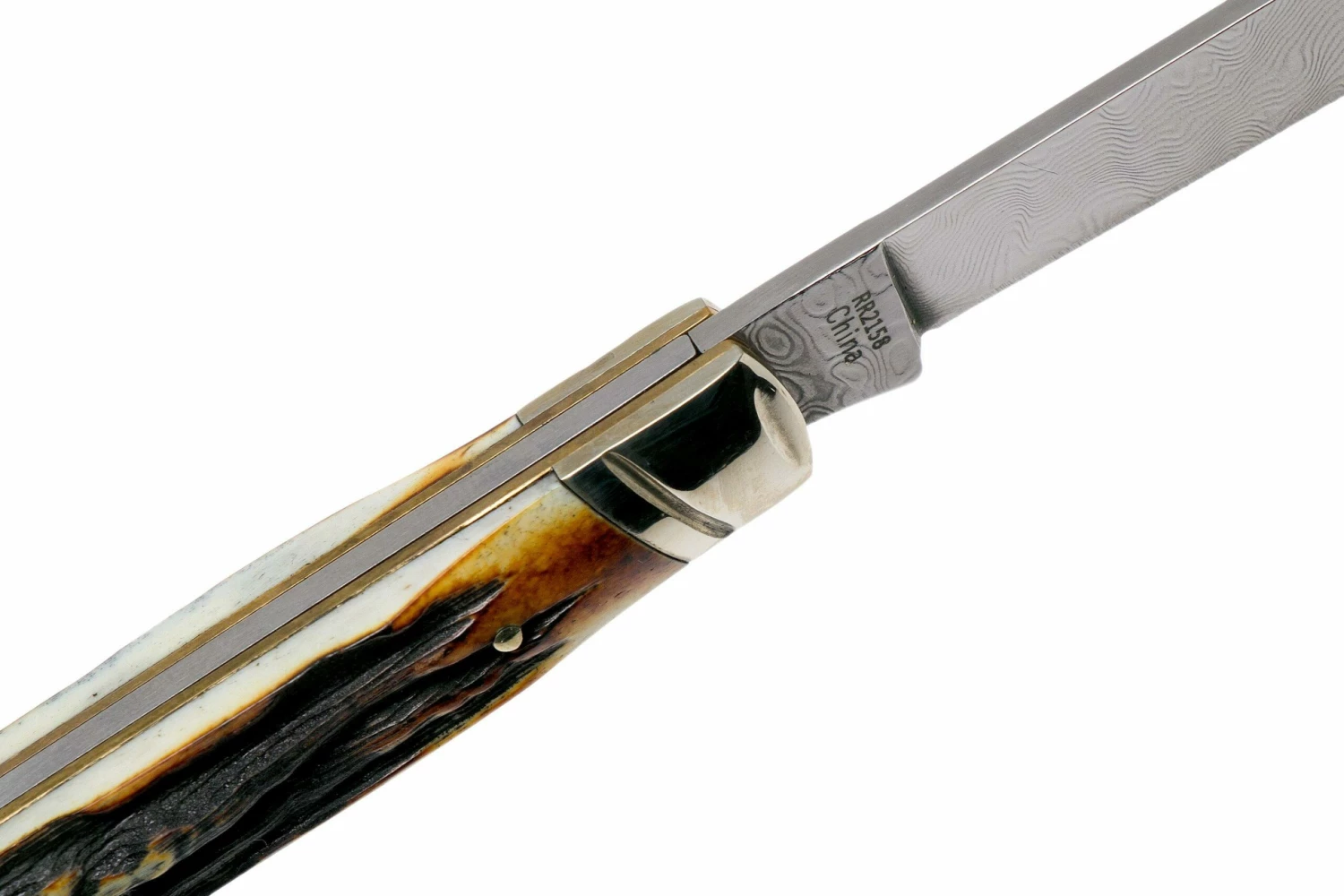 Rough Ryder Doctors Knife Cinnamon Stag RR2158 Damascus Navaja Slipjoint 6 Rough Ryder Doctors Knife Cinnamon Stag RR2158 Damascus Navaja Slipjoint - Imagen 6