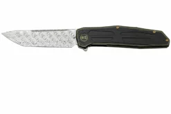 WE Knife Shadowfire WE22035 Bronze And Black Titanium, Hakkapella Damaststeel, Navaja, Diseño De Rafal Brzeski