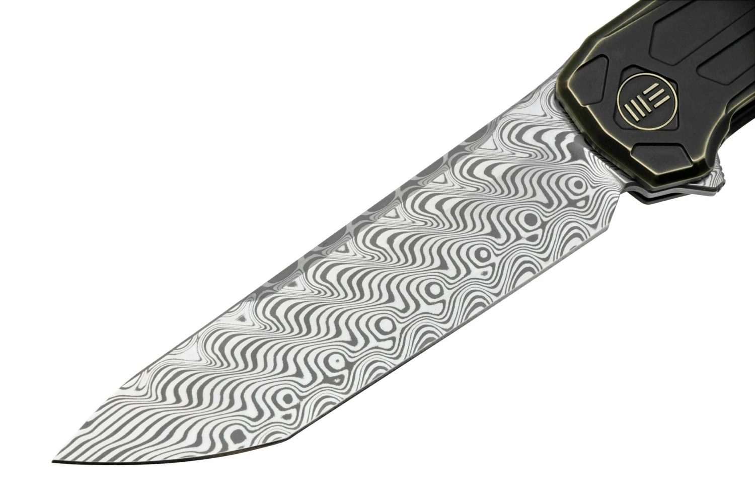 WE Knife Shadowfire WE22035 Bronze And Black Titanium, Hakkapella Damaststeel, Navaja, Diseño De Rafal Brzeski 3 WE Knife Shadowfire WE22035 Bronze And Black Titanium, Hakkapella Damaststeel, Navaja, Diseño De Rafal Brzeski - Imagen 3