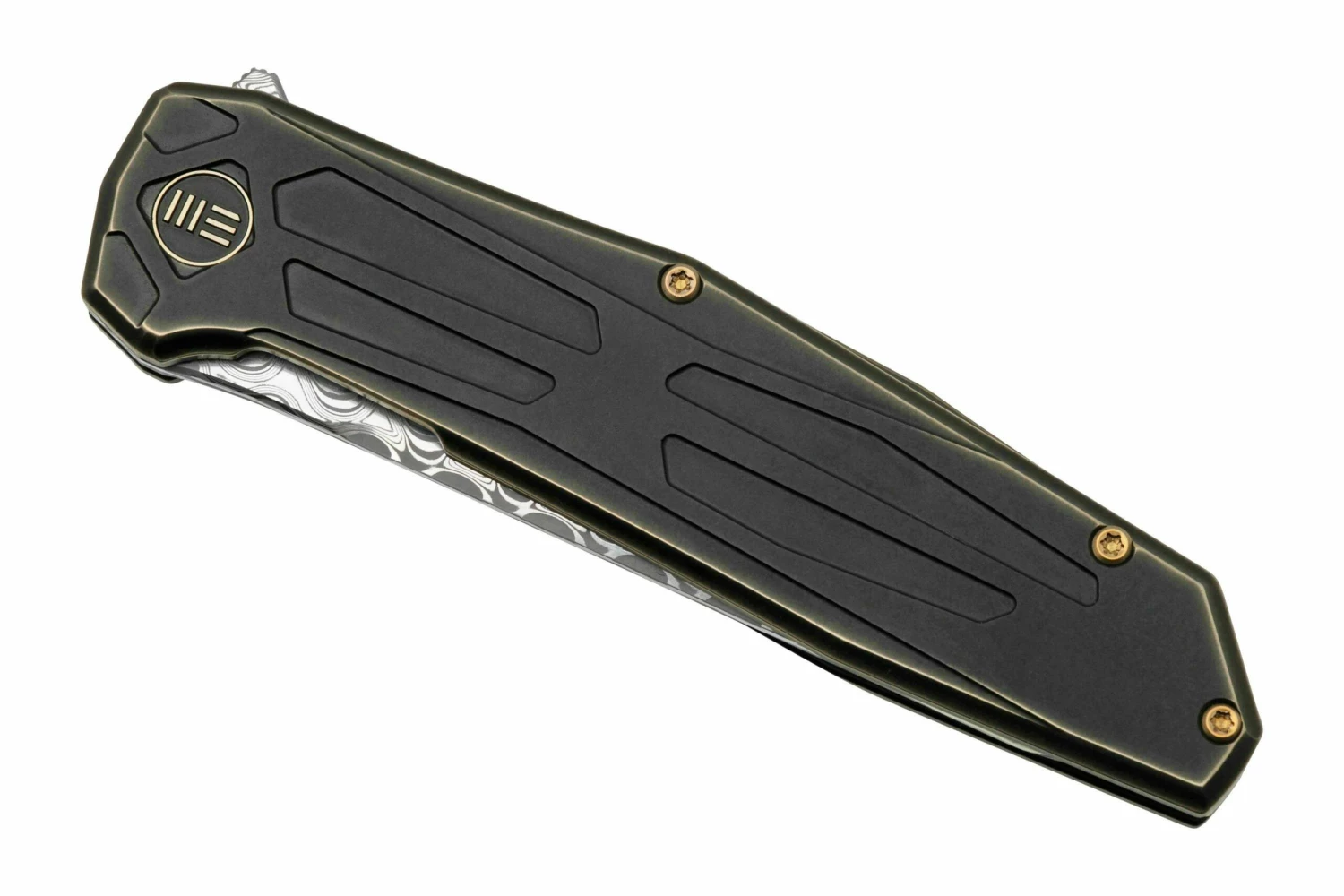 WE Knife Shadowfire WE22035 Bronze And Black Titanium, Hakkapella Damaststeel, Navaja, Diseño De Rafal Brzeski 6 WE Knife Shadowfire WE22035 Bronze And Black Titanium, Hakkapella Damaststeel, Navaja, Diseño De Rafal Brzeski - Imagen 6